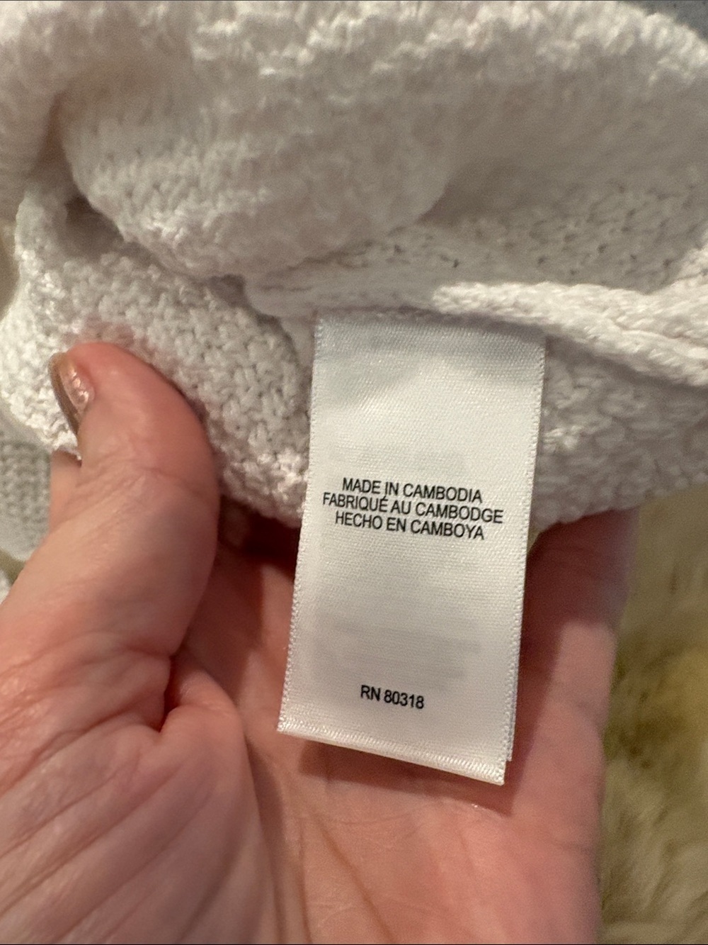 Lucky Brand White V-Neck Knit Sweater - Picture 7 of 8